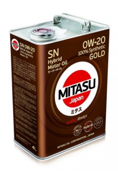 MJ-102h MITASU GOLD HYBRID SN 0W-20 100% Synthetic