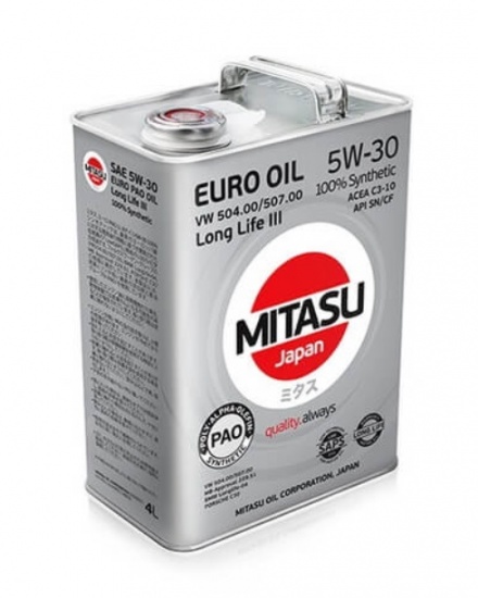 MJ-210 MITASU EURO PAO LL 5W-30 100% Synthetic